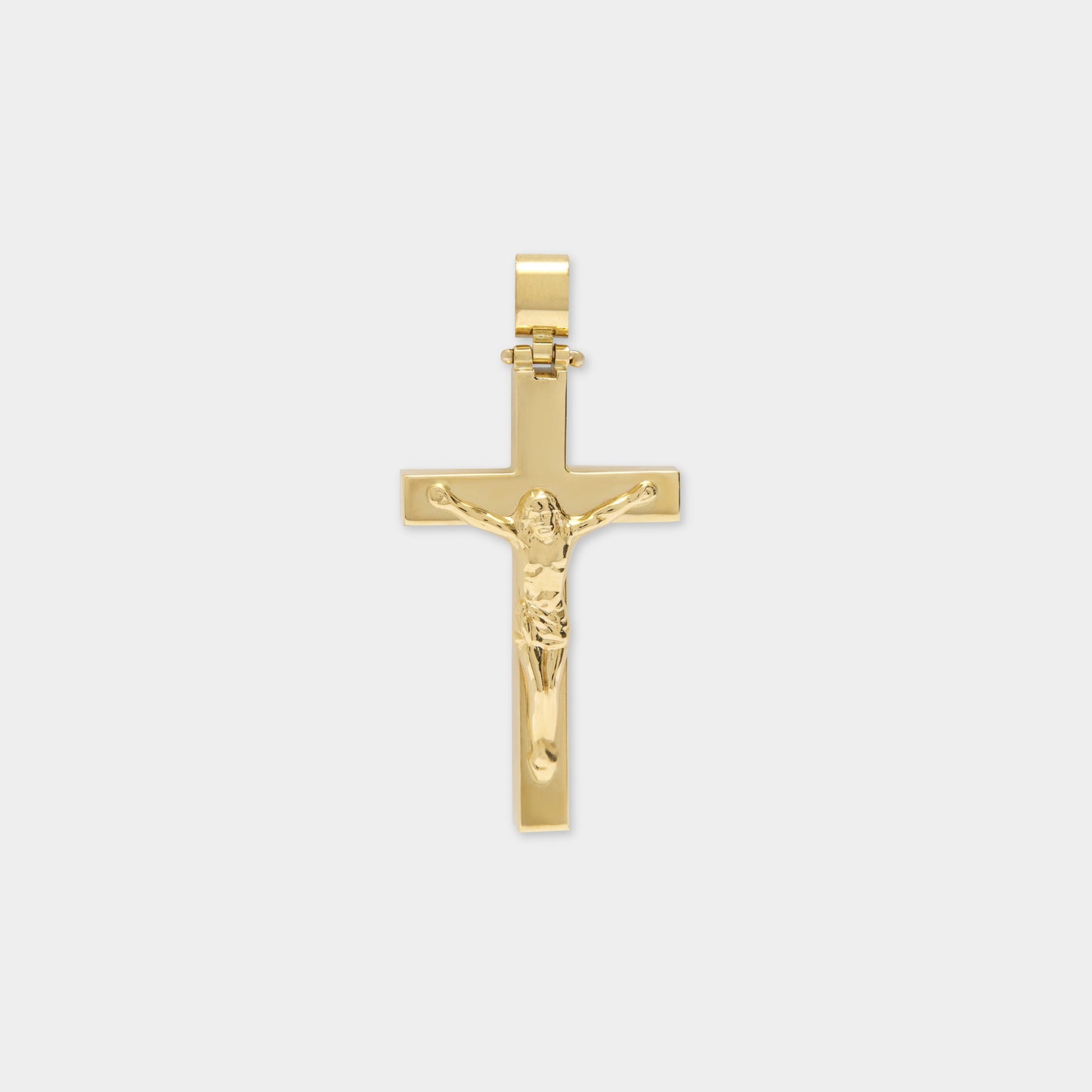 18 K Gold Boxed Cross with Jesus