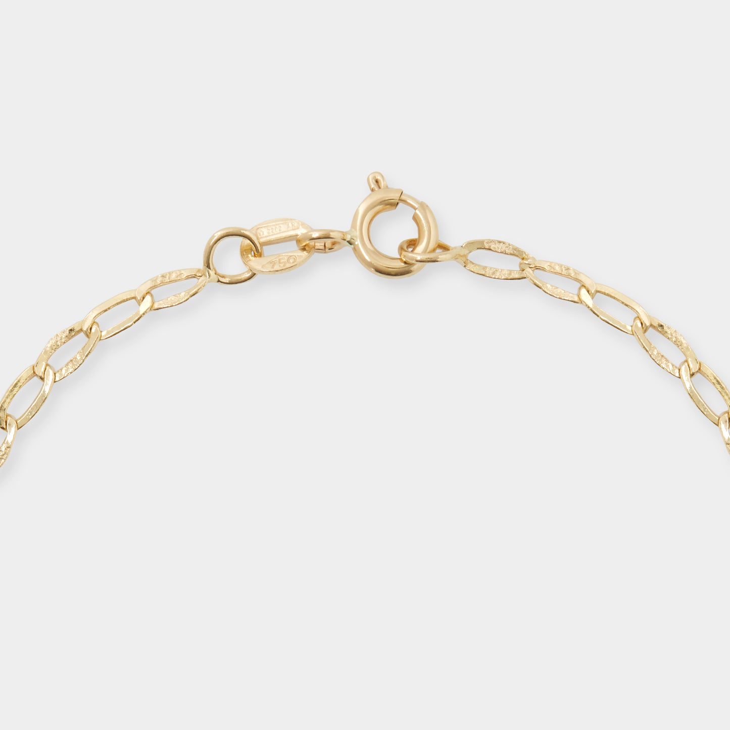 18 K White and yellow gold oval link