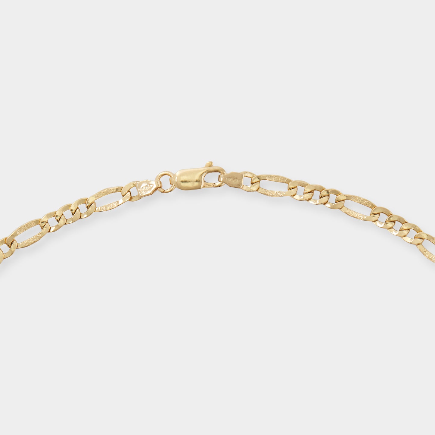 Collana in oro giallo 18 carati con catena a maglie Figaro, lunghezza 50 cm