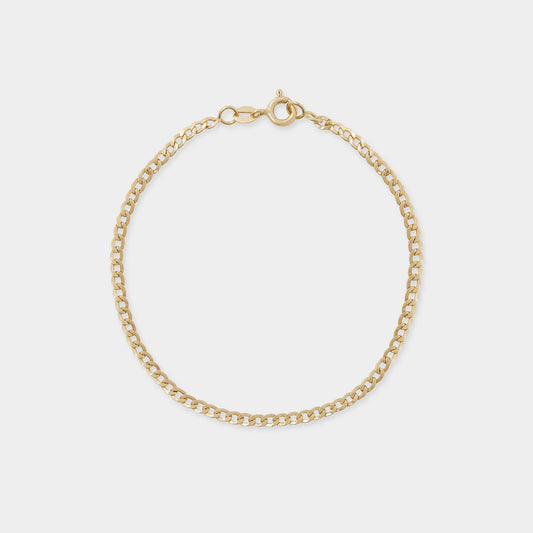 18K Yellow Gold Cable Circle Chain bracelet