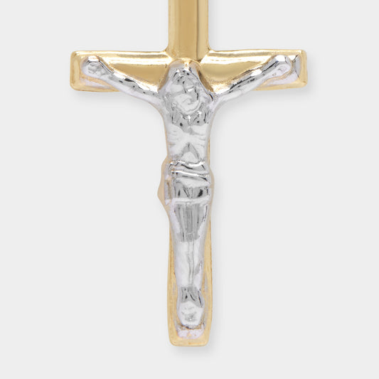 18K Yellow and White Gold Cross/Crucifix