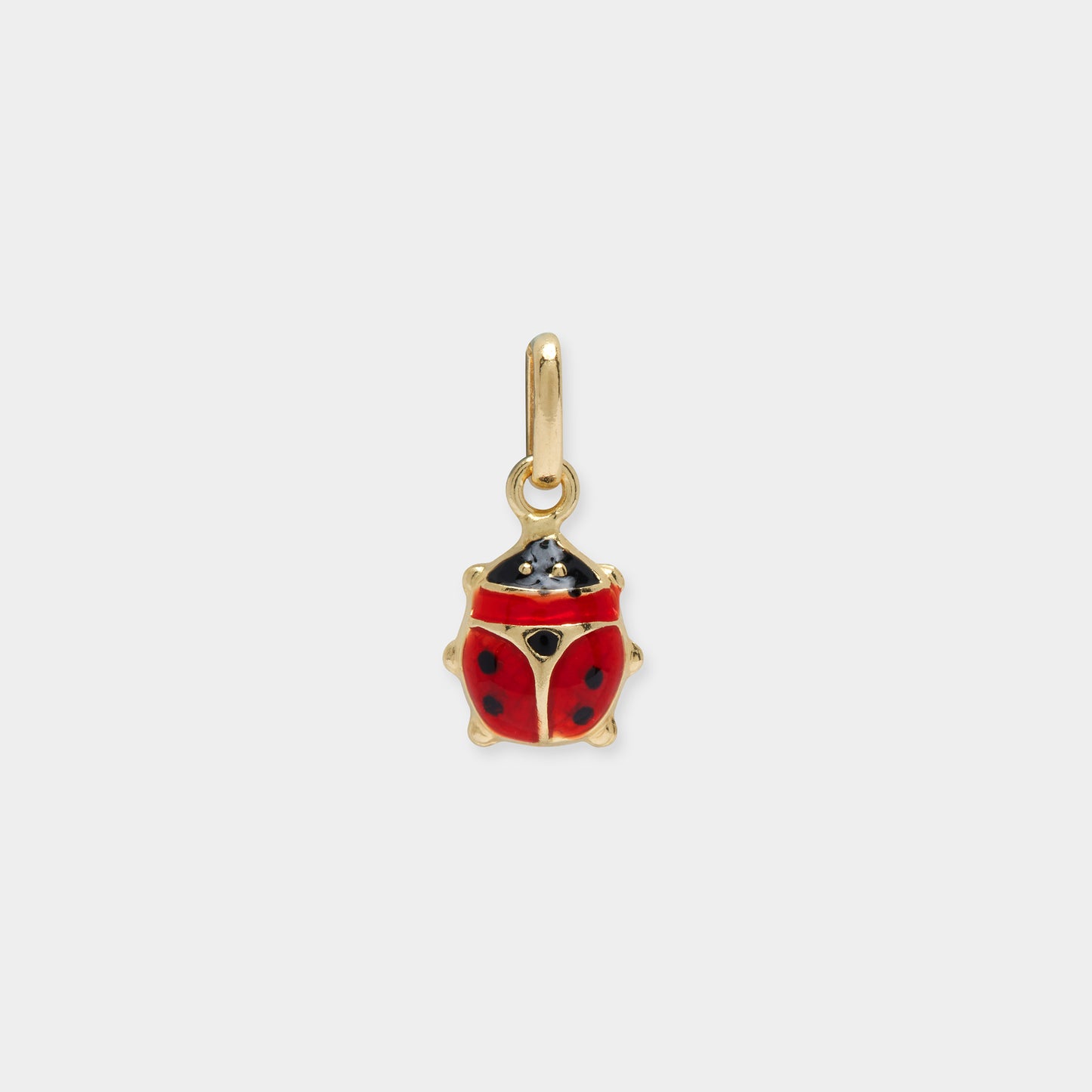 18K Yellow Gold & enamel ladybug