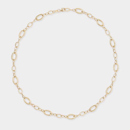 18 K Yellow Gold All round oval loop rings