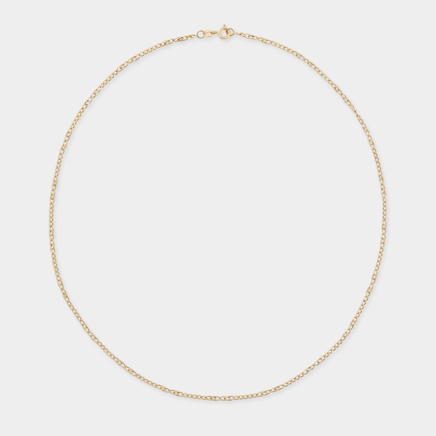 18 K Yellow Gold Classic Chain Infinity links necklace