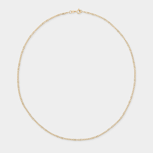 18 K Yellow Gold Classic Chain Infinity links necklace