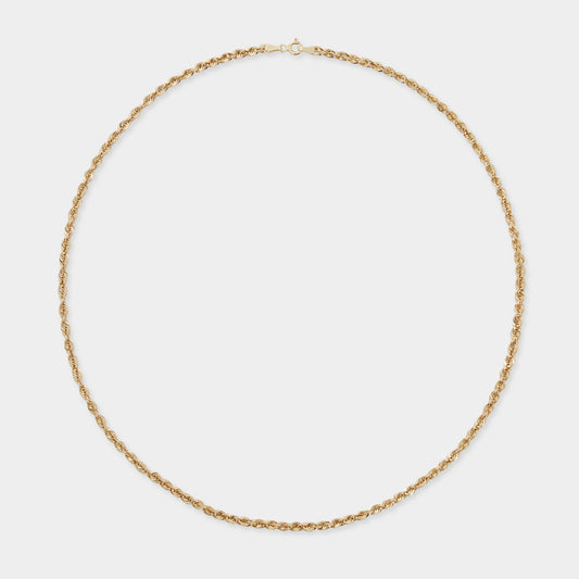 18K Yellow Gold Singapore chain necklace