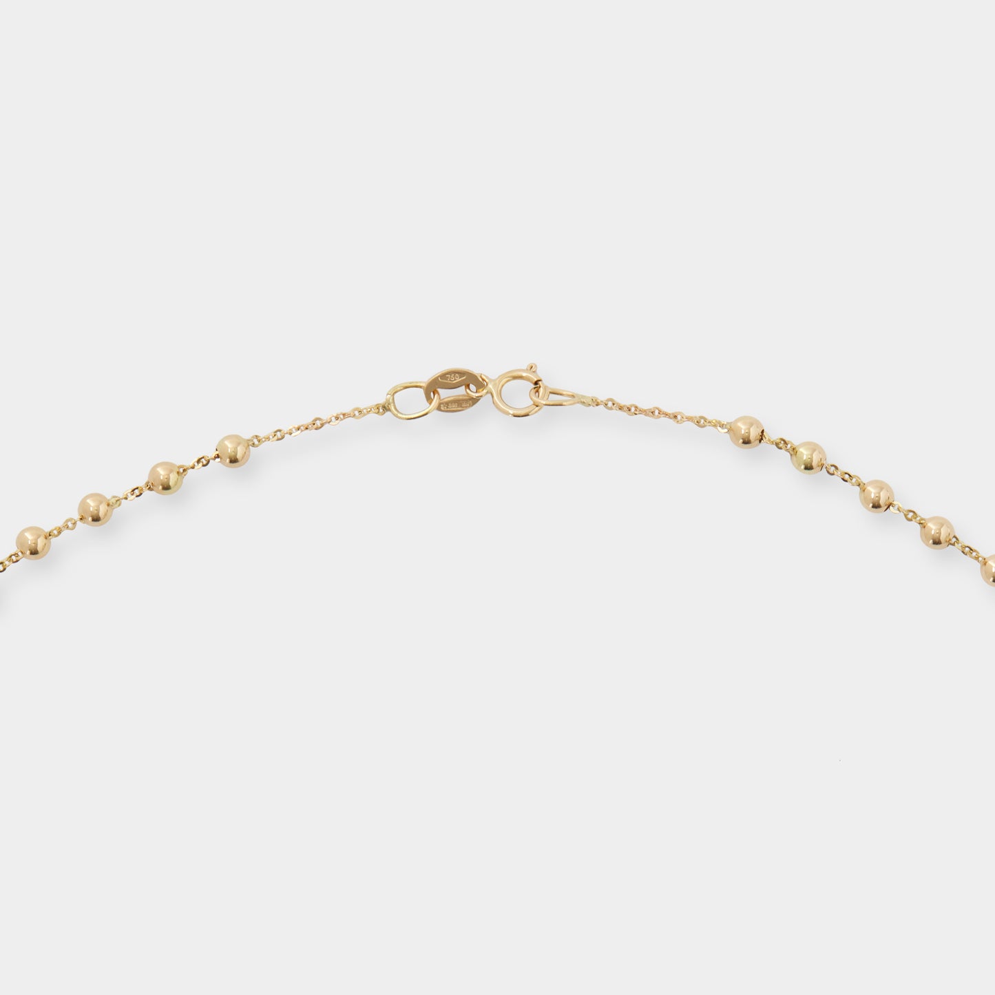 18K Gold Rosary Beads necklace