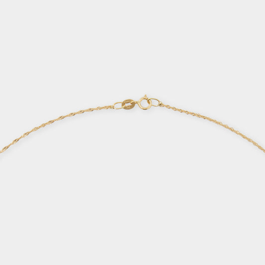 18K Yellow Gold Singapore chain necklace