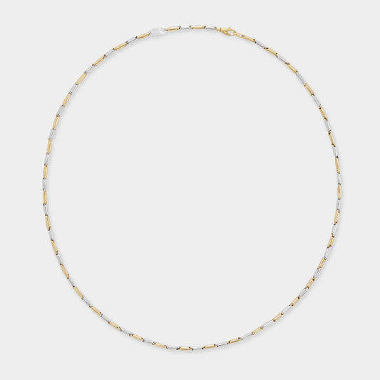 18K Yellow & White Solid Gold necklace
