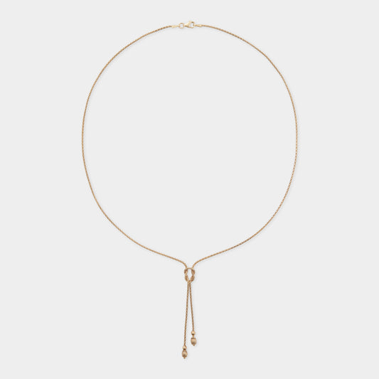 18K Gold Infinity Loop Rope necklace