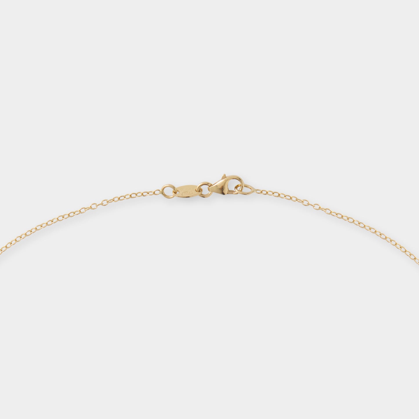 18 K Gold Anchor Necklace & Circle Pendant w White Sapphires
