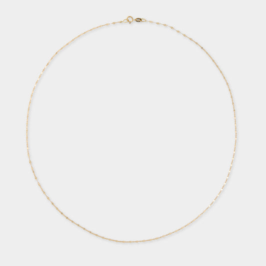18 K Y Gold Mirror Concave Beat Necklace