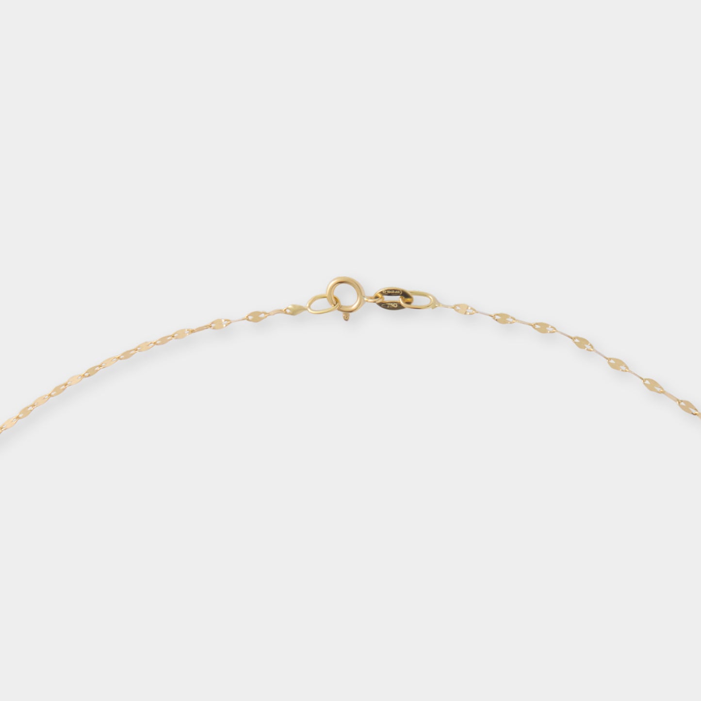18 K Y Gold Mirror Concave Beat Necklace