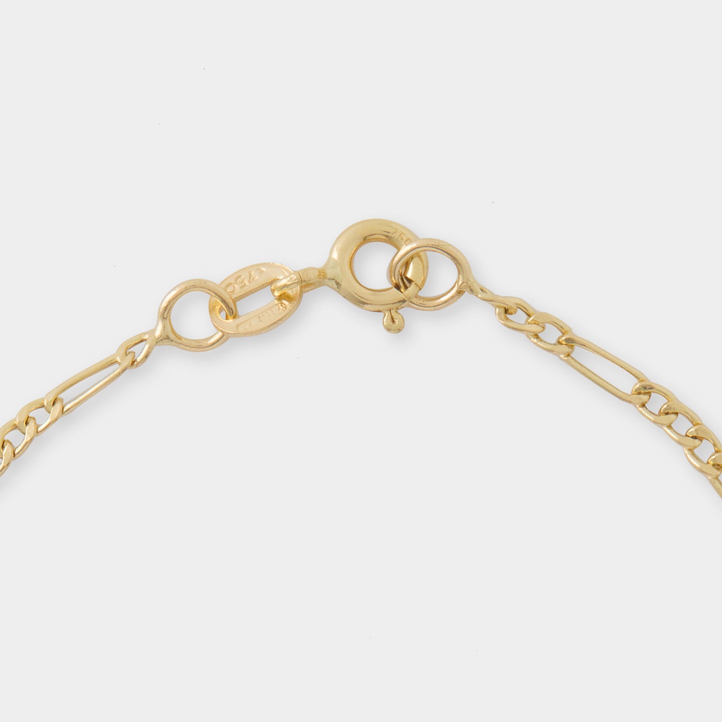 18 K Gold Figaro Link Bracelet