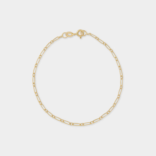 18 K Gold Figaro Link Bracelets