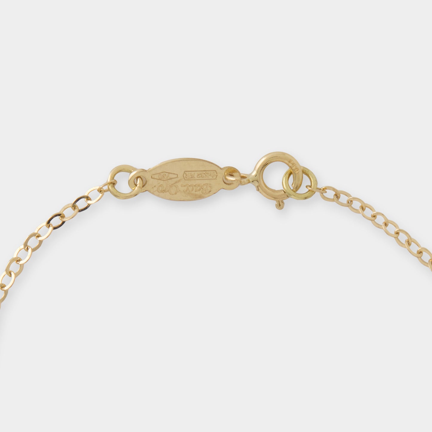 18 K Gold Anchor Link and Name Plate Bracelet