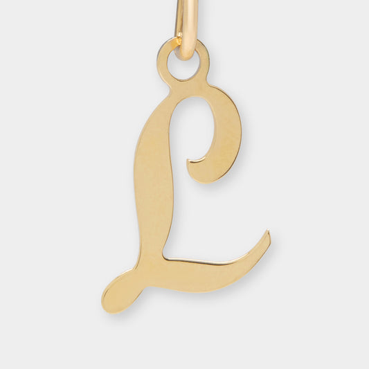 18 K Gold Alphabet Letter L