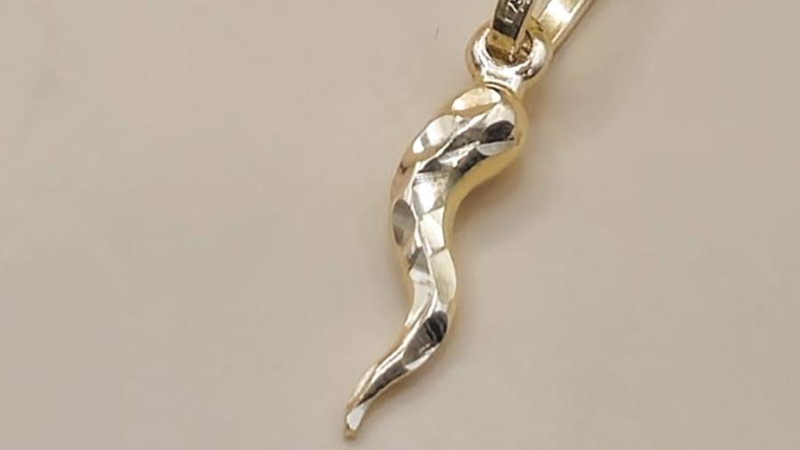 Ciondolo Corno dell'abbondanza in oro giallo 18 carati - Piccolo -