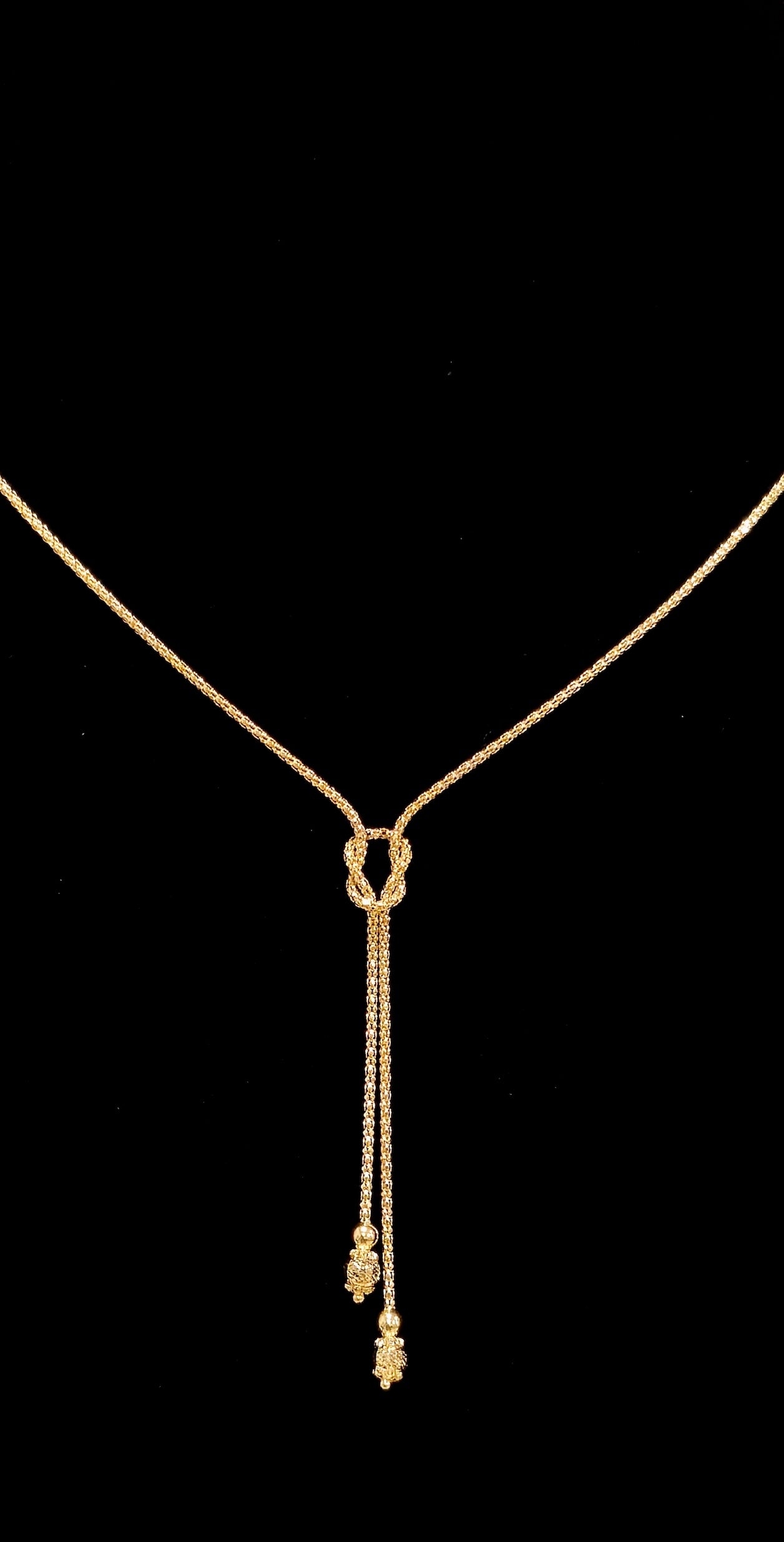 18K Gold Twin Tangled Rope Necklace  4 gr, Length 45cm