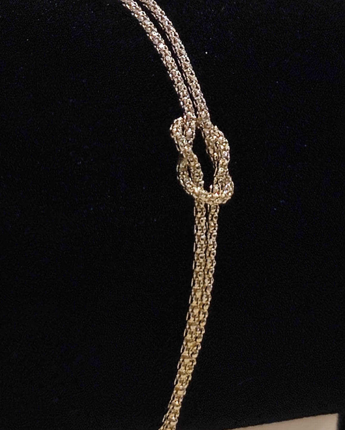 18K Gold Twin Tangled Rope Bracelet  2.7 gr , Length 19cm