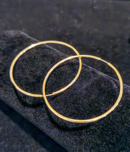 Cerchi in oro 18K 1,6 gr, diametro 4 cm