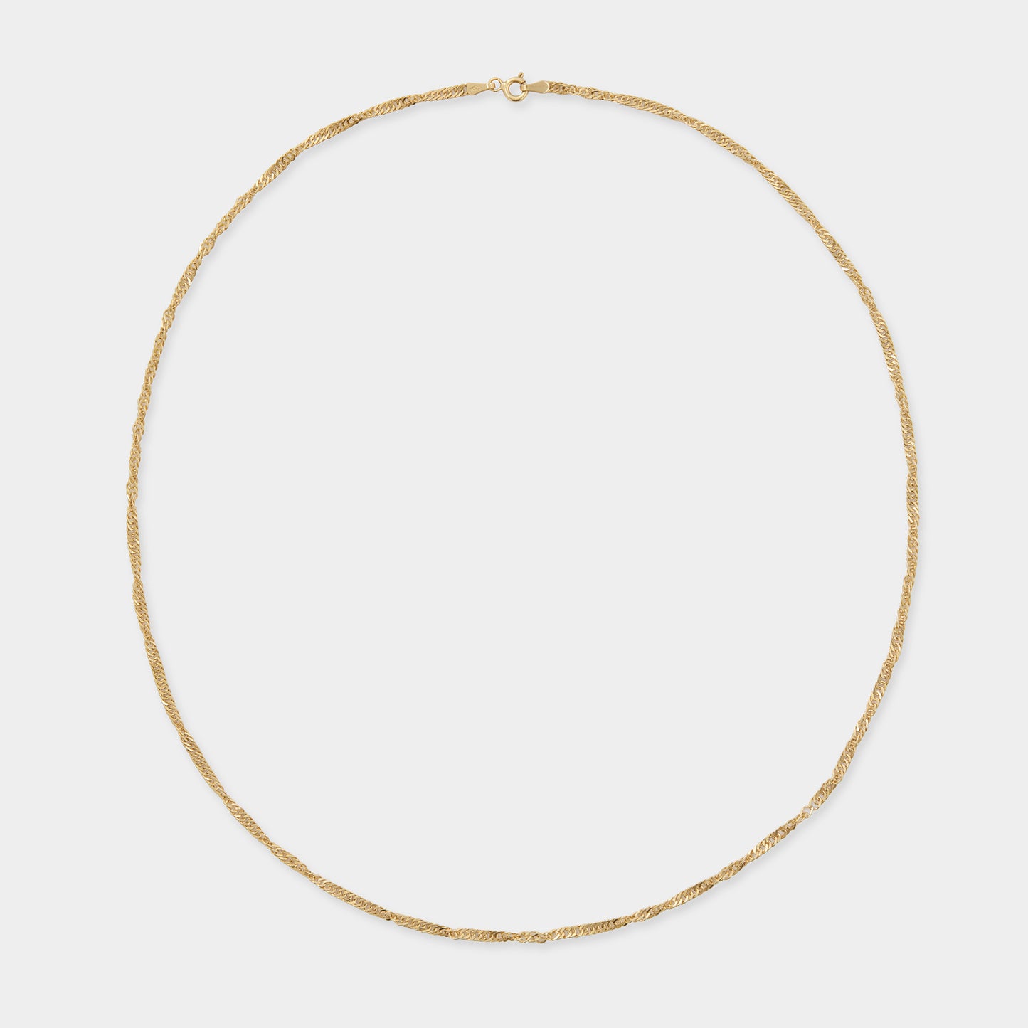 18 K Gold Singaporian Chain Necklace