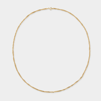 18 K Gold Singaporian Chain Necklace