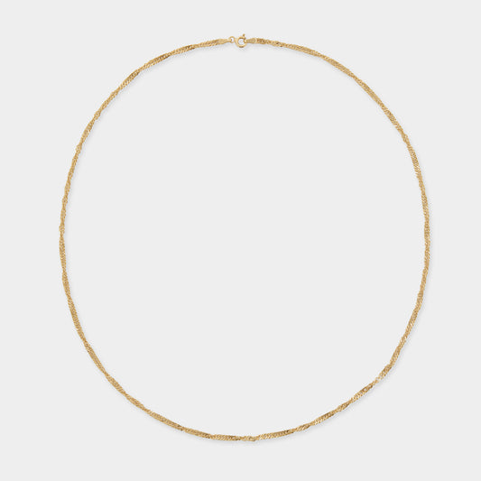 18 K Gold Singaporian Chain Necklace