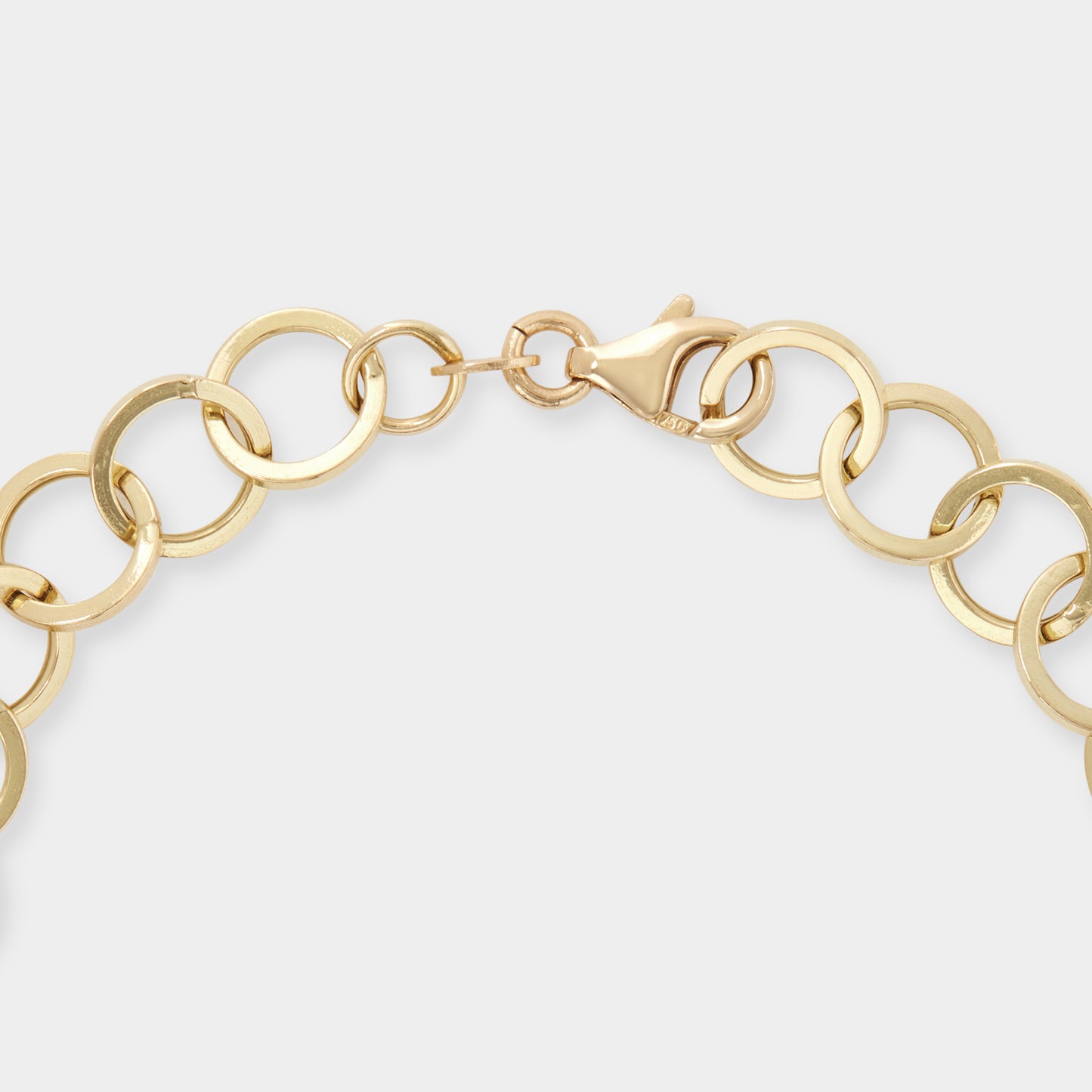 18 K Yellow Gold and White Gold  Ring Chain bracelet
