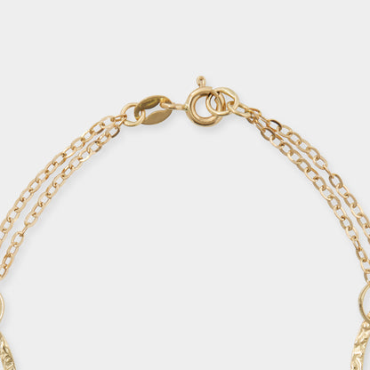 18K 金椭圆形链环项链 2.3 克，长度 42 厘米