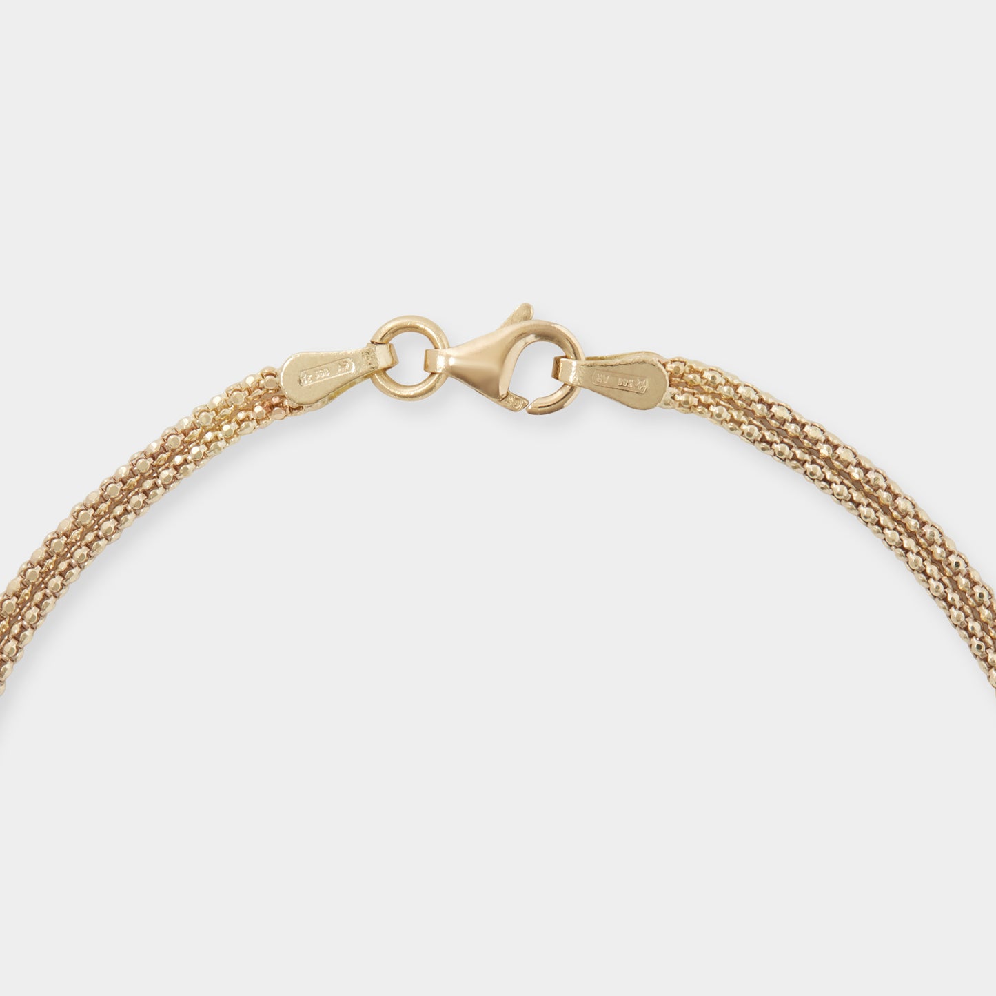 18K 金双缠绳手链 2.7 克，长度 19 厘米
