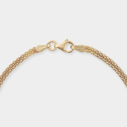 18K 金双缠绳手链 2.7 克，长度 19 厘米