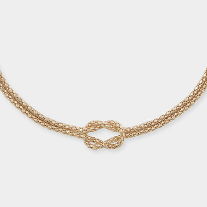 18K 金双缠绳手链 2.7 克，长度 19 厘米
