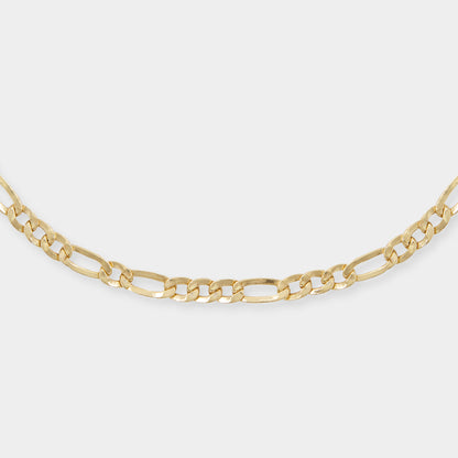 18K Yellow Gold Figaro Link Chain bracelet