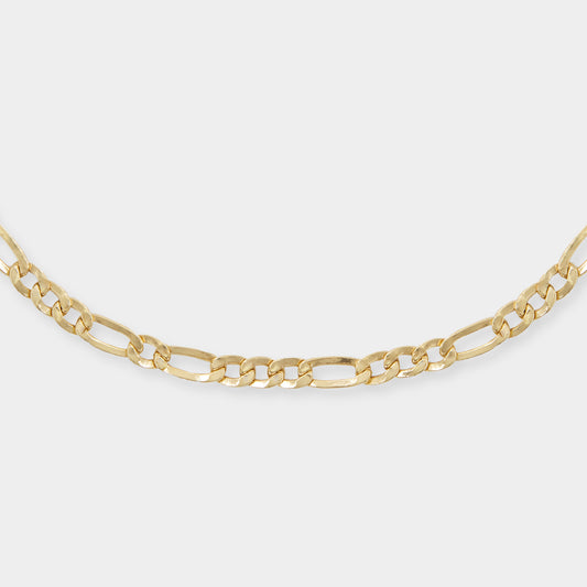 18K Yellow Gold Figaro Link Chain bracelet