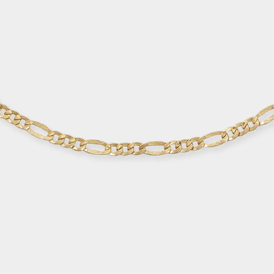 18K Yellow Gold Figaro Link chain necklace