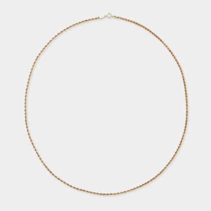 18K Yellow Gold Rope chain necklace