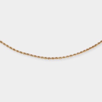 18K Yellow Gold Rope chain necklace