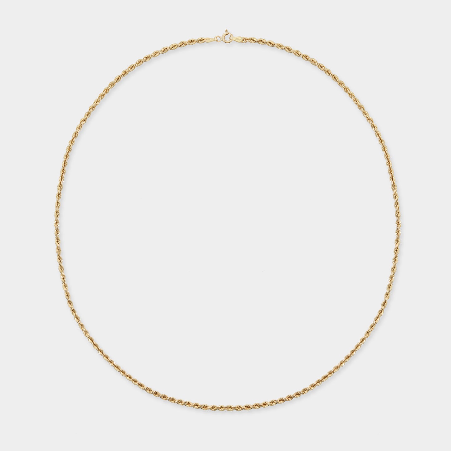 18K Yellow Gold Rope chain necklace