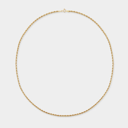 18K Yellow Gold Rope chain necklace