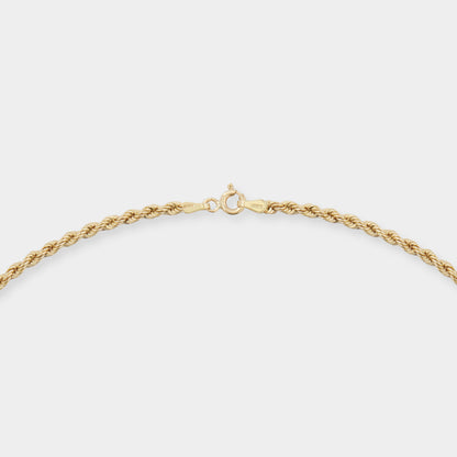 18K Yellow Gold Rope chain necklace