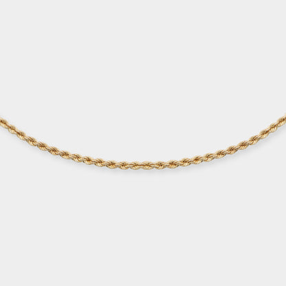 18K Yellow Gold Rope chain necklace