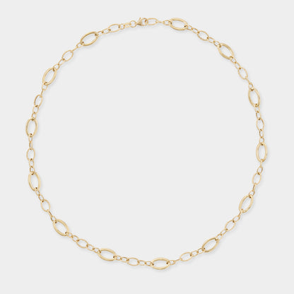 18 K Yellow Gold All round oval loop rings
