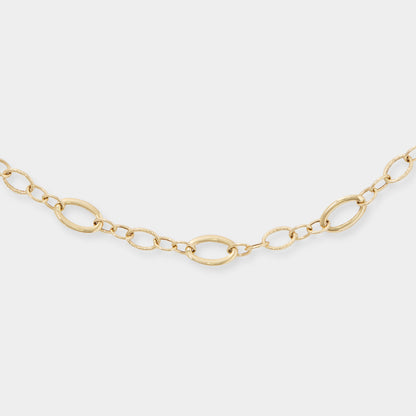 18 K Yellow Gold All round oval loop rings