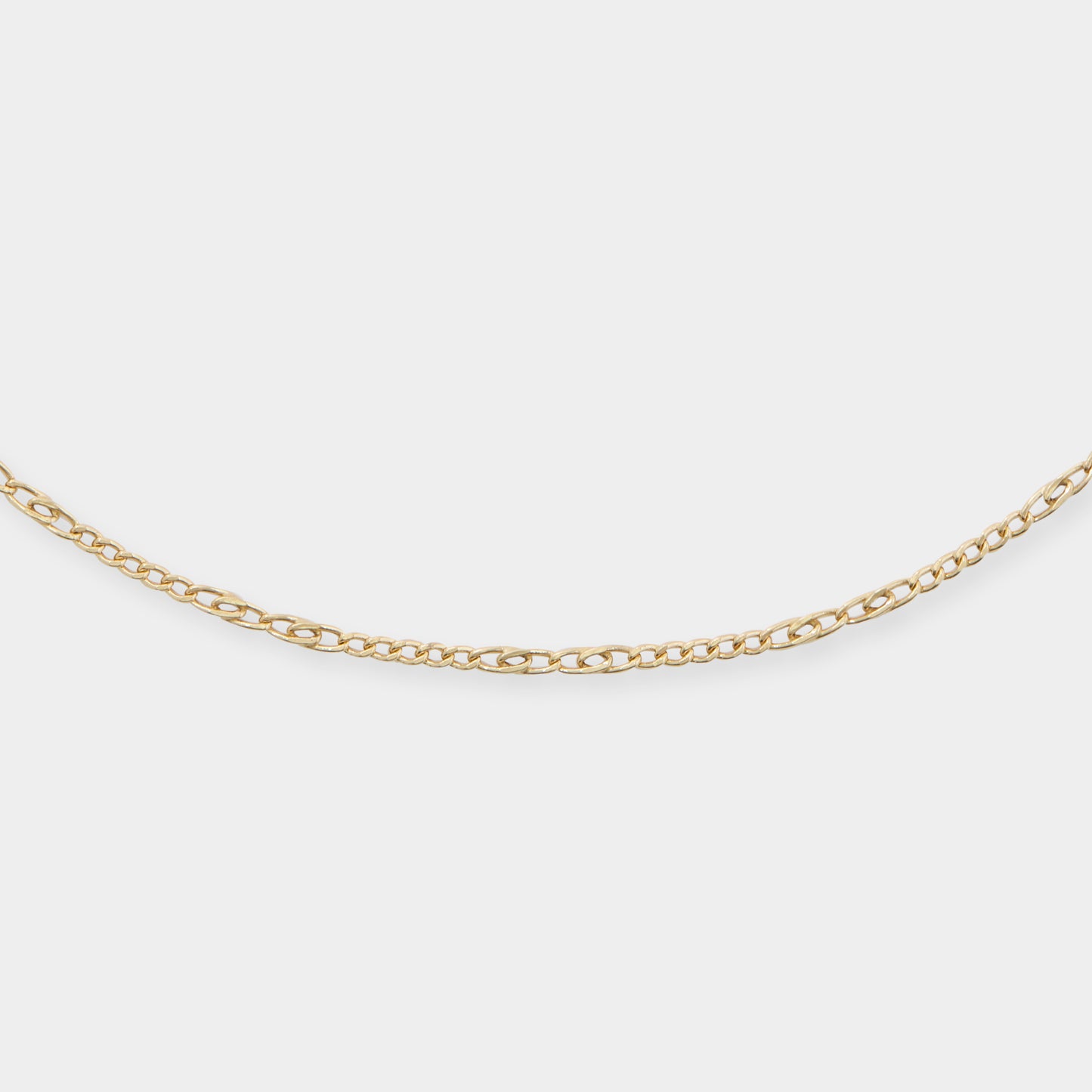18 K Yellow Gold Classic Chain Infinity links necklace