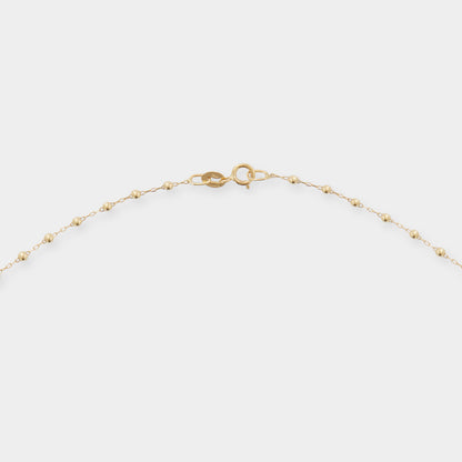 18K Gold Rosary Beads necklace