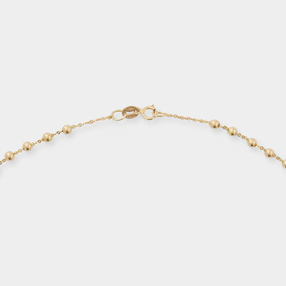 18K Gold Rosary Beads necklace