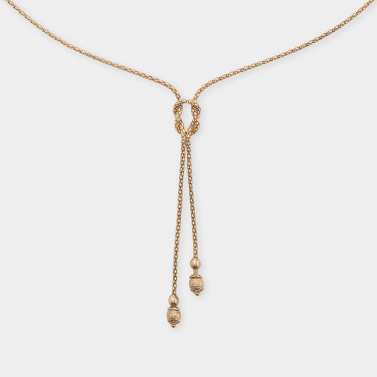 18K Gold Infinity Loop Rope necklace