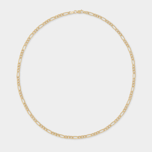 18 K Gold Figaro Link Necklace