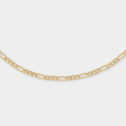 18 K Gold Figaro Link Necklace